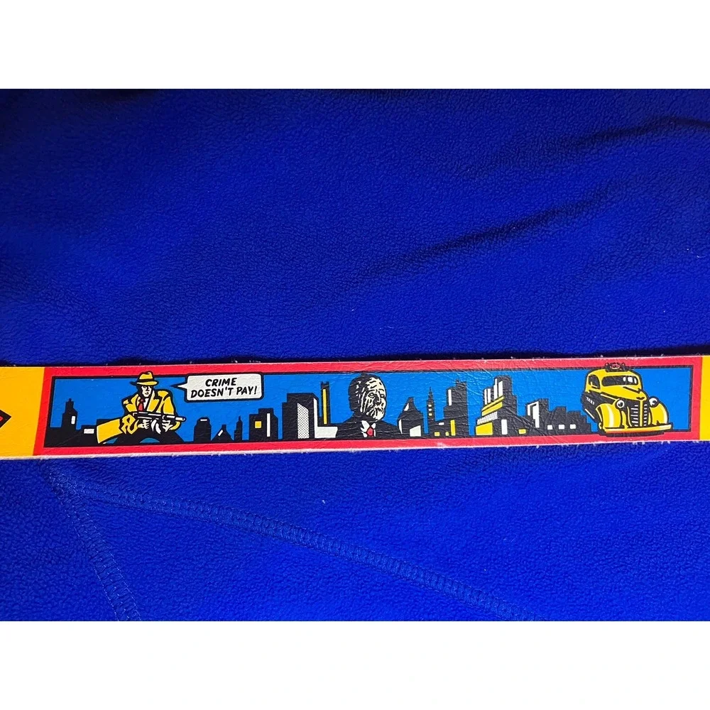 Vintage 1988 Walt Disney Dick Tracy Lee Leather Belt ‎ Size 20-22 Made in USA